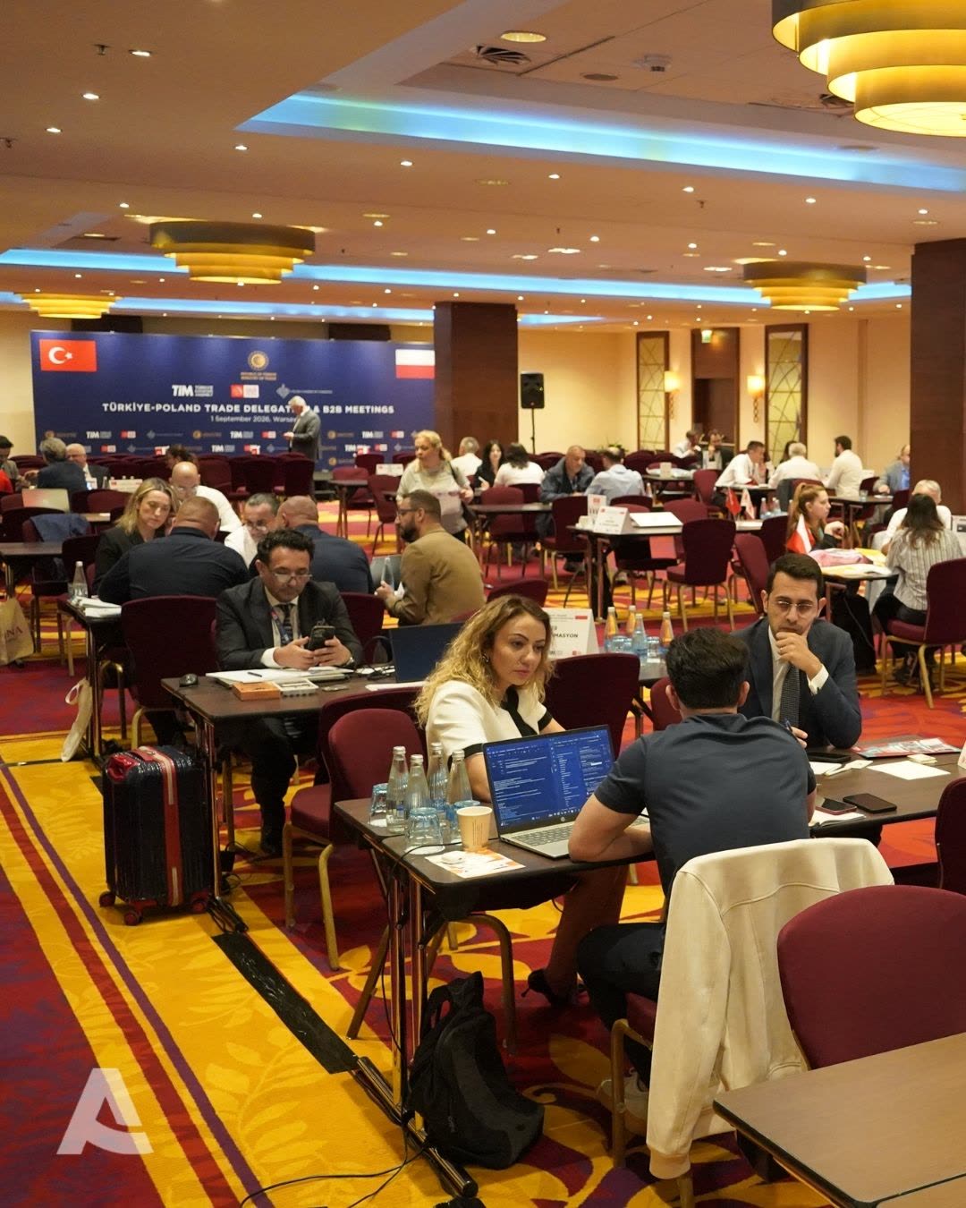 B2B meeting tables at the Türkiye–Poland Trade Delegation in Warsaw